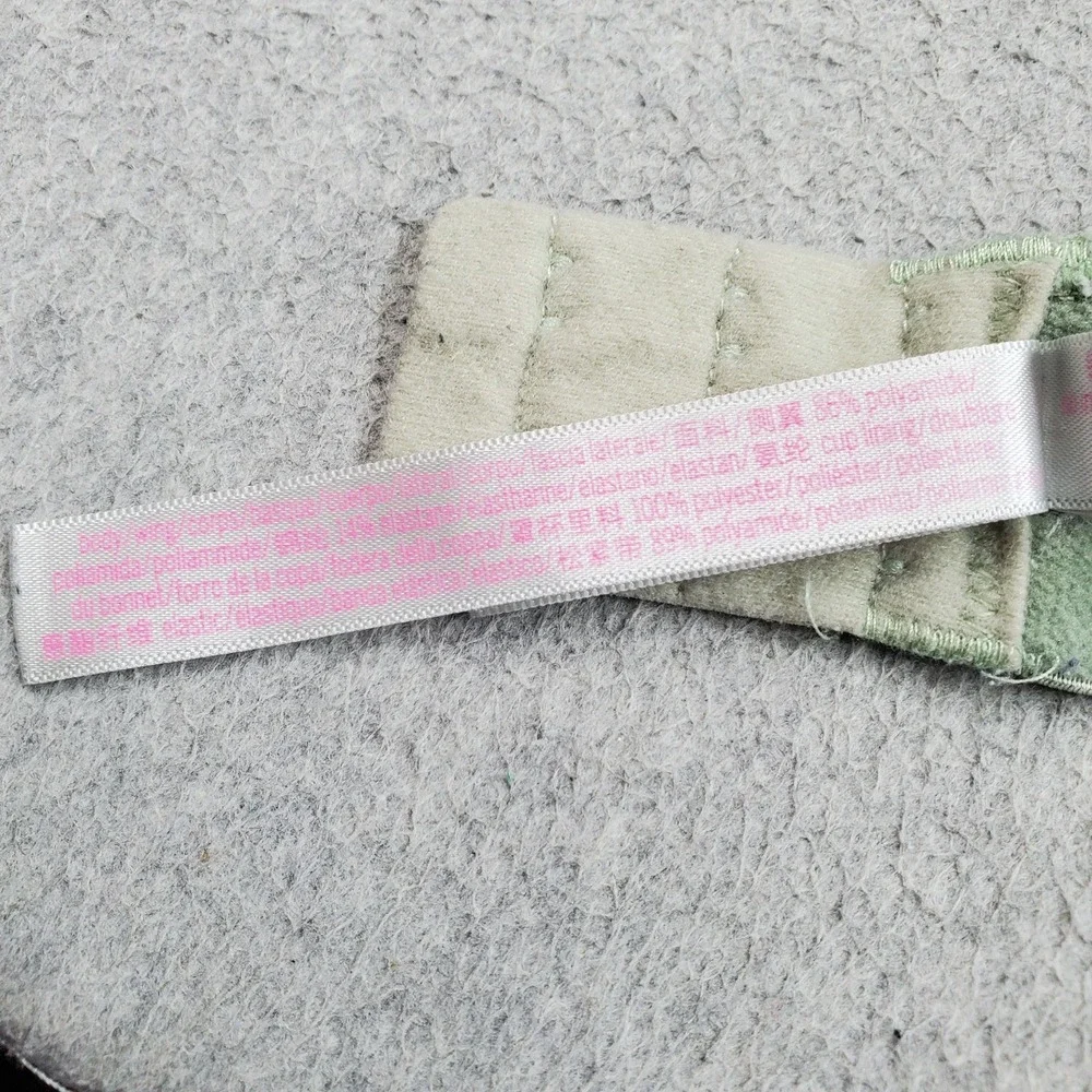 PINK Women Bra 32A Green T Shirt Wireless Strap Adjustable